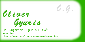 oliver gyuris business card